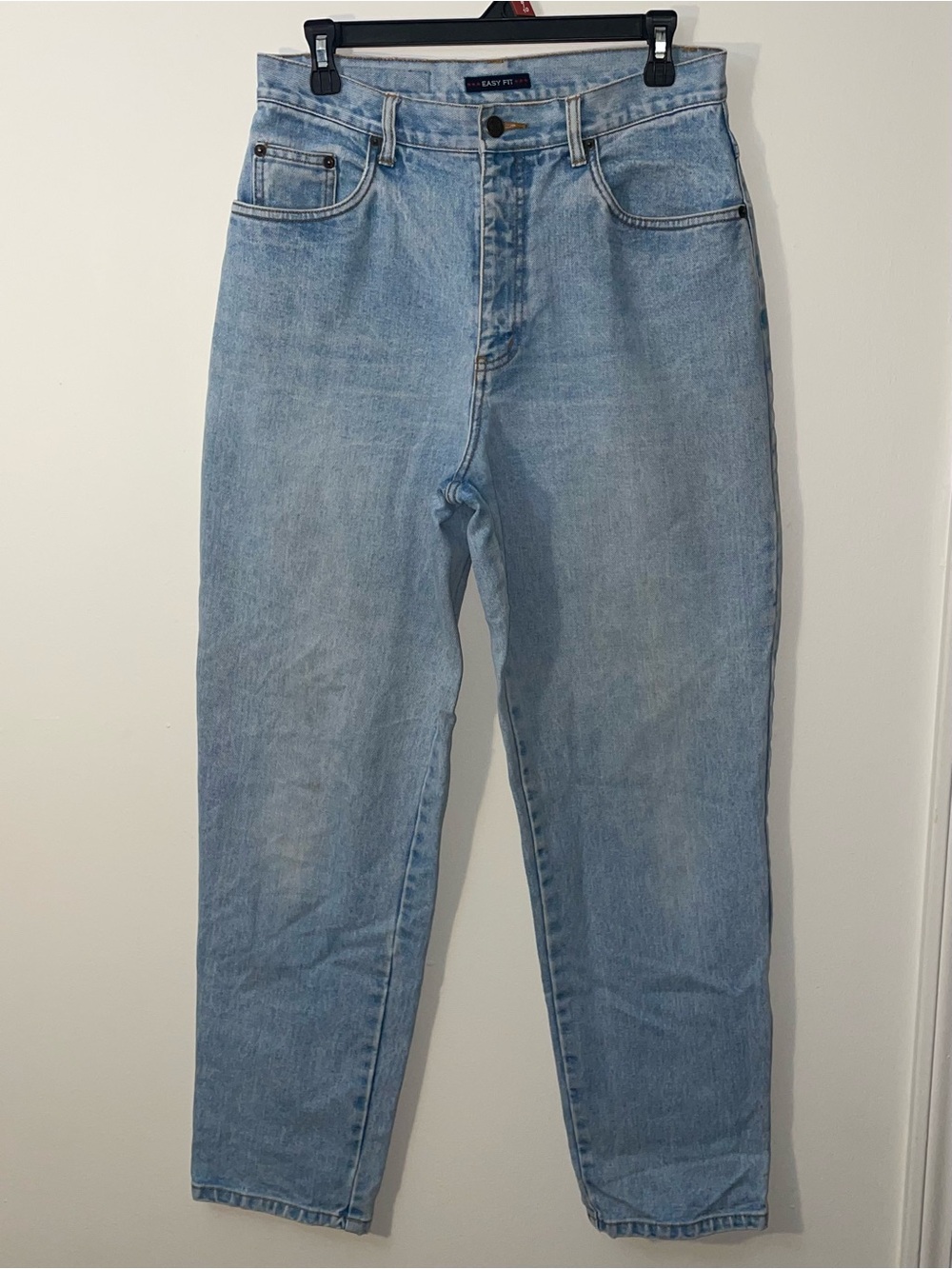 VTG 90s Bill Blass Womens High Rise Tapered Leg Mom Light Wash Denim Jeans